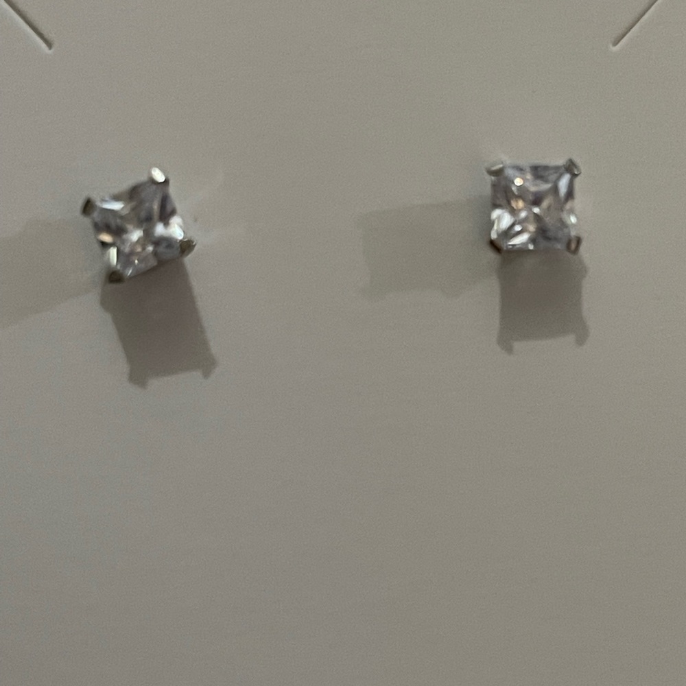 CZ and Sterling Silver Studs